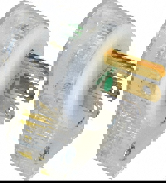 Straight Blade Plug: Hospital, 5-15P, 125VAC, Clear